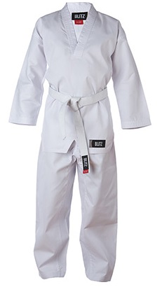 Adult plain v neck polycotton fresstyle suit